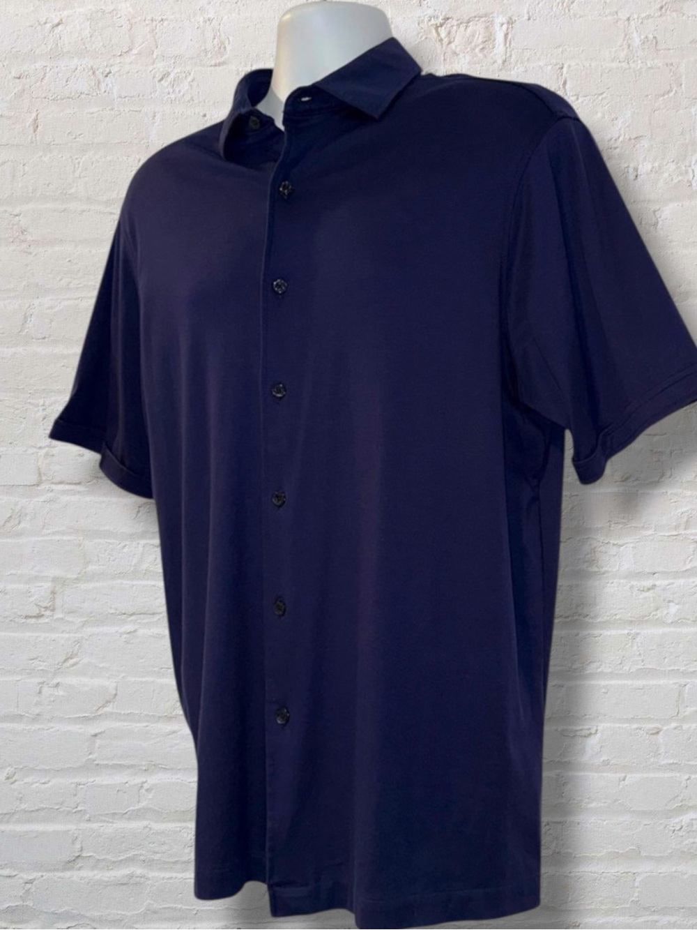 Daniel Cremieux Signature Collection Navy Button-Up Shirt Men’s Size Large